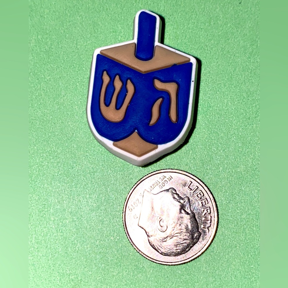 (10 for $15) Spinner Hanukkah Crocs Shoe Charms